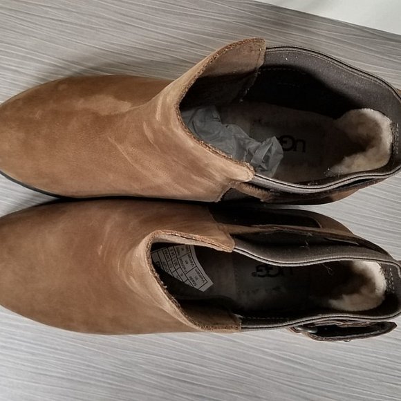 UGG Indra Waterproof Boot, Brown Leather, Womens Size 7.5 / 38.5 - Picture 8 of 10
